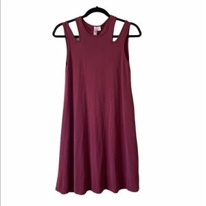 NWT Francescas double strap burgundy shift dress S